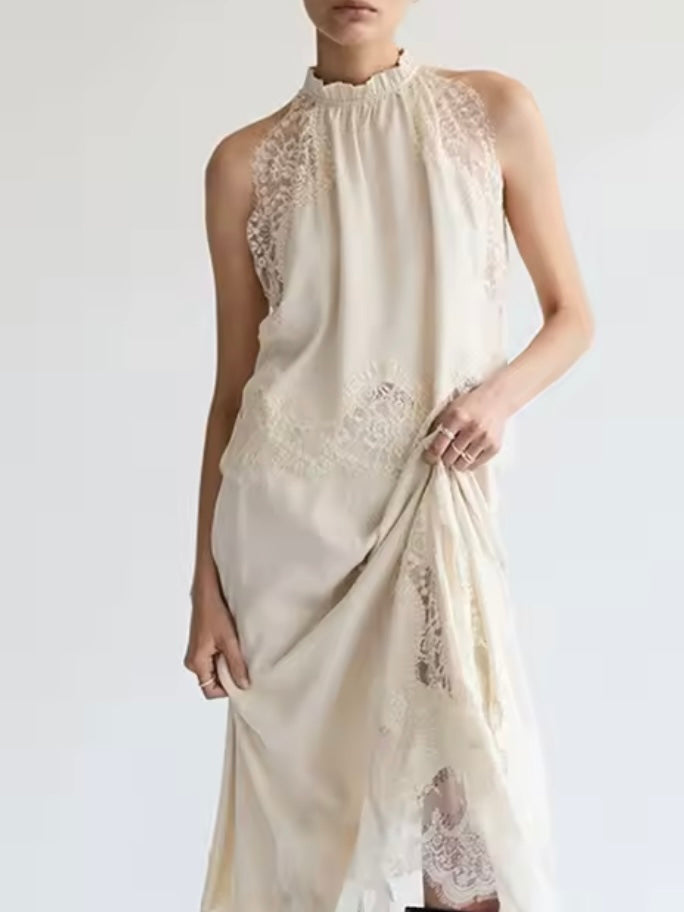 Solid colors lace Set of 2 top and skirt