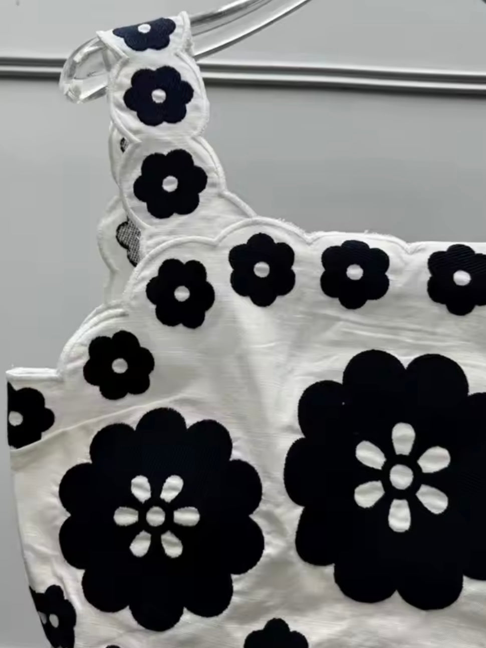 Off white and navy blue Set of 3 strapless crop top, jacket and skirt