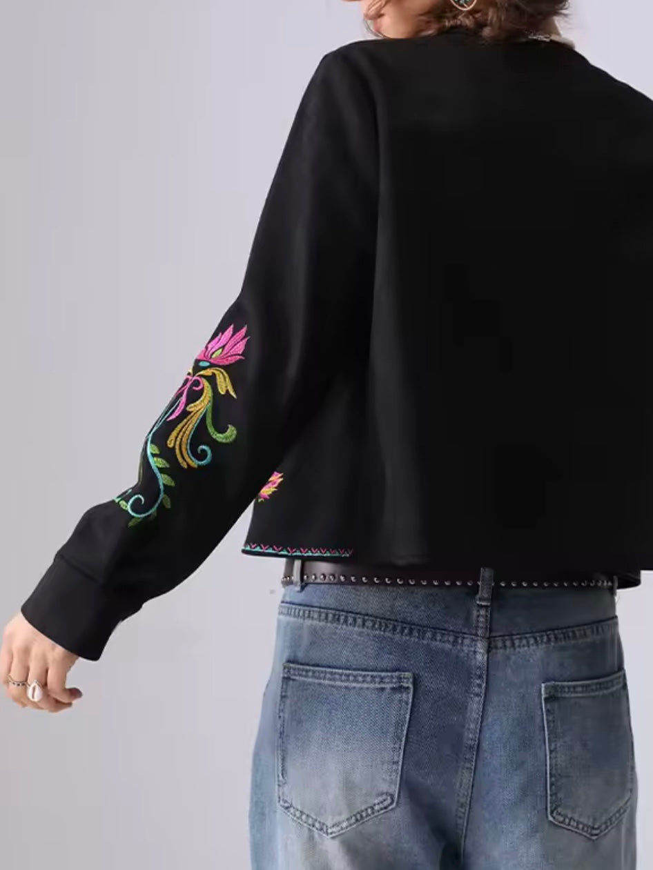 Black embroidered jacket