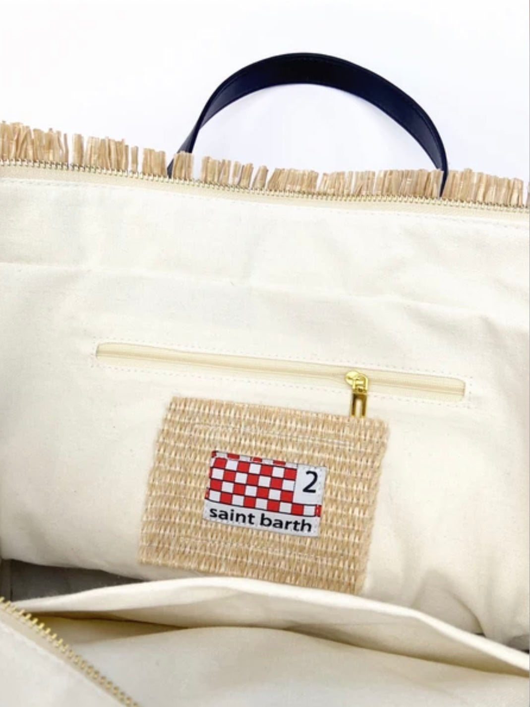 Beige natural big Saint Barts boho handbag - Wapas