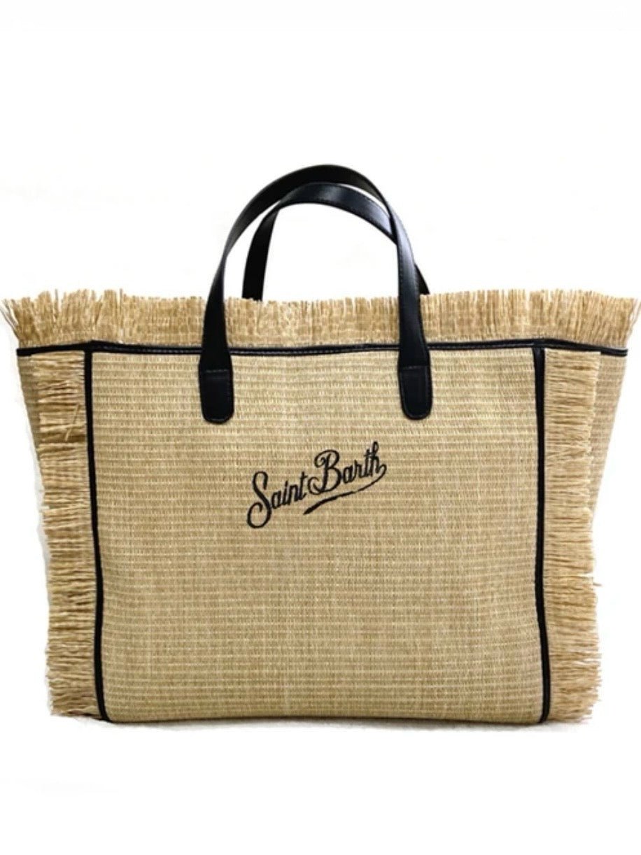 Beige natural big Saint Barts boho handbag - Wapas