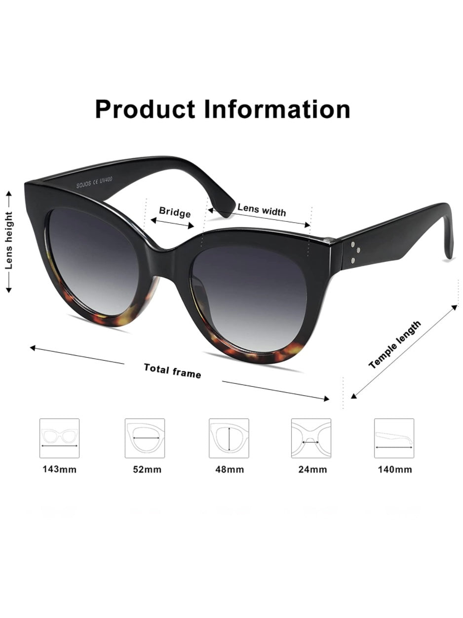 Black tortuga square sunglasses - Wapas