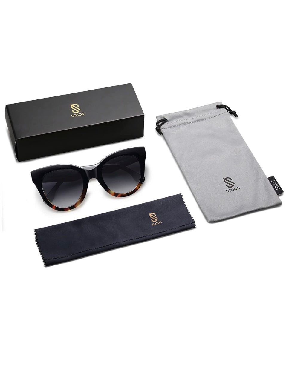 Black tortuga square sunglasses - Wapas