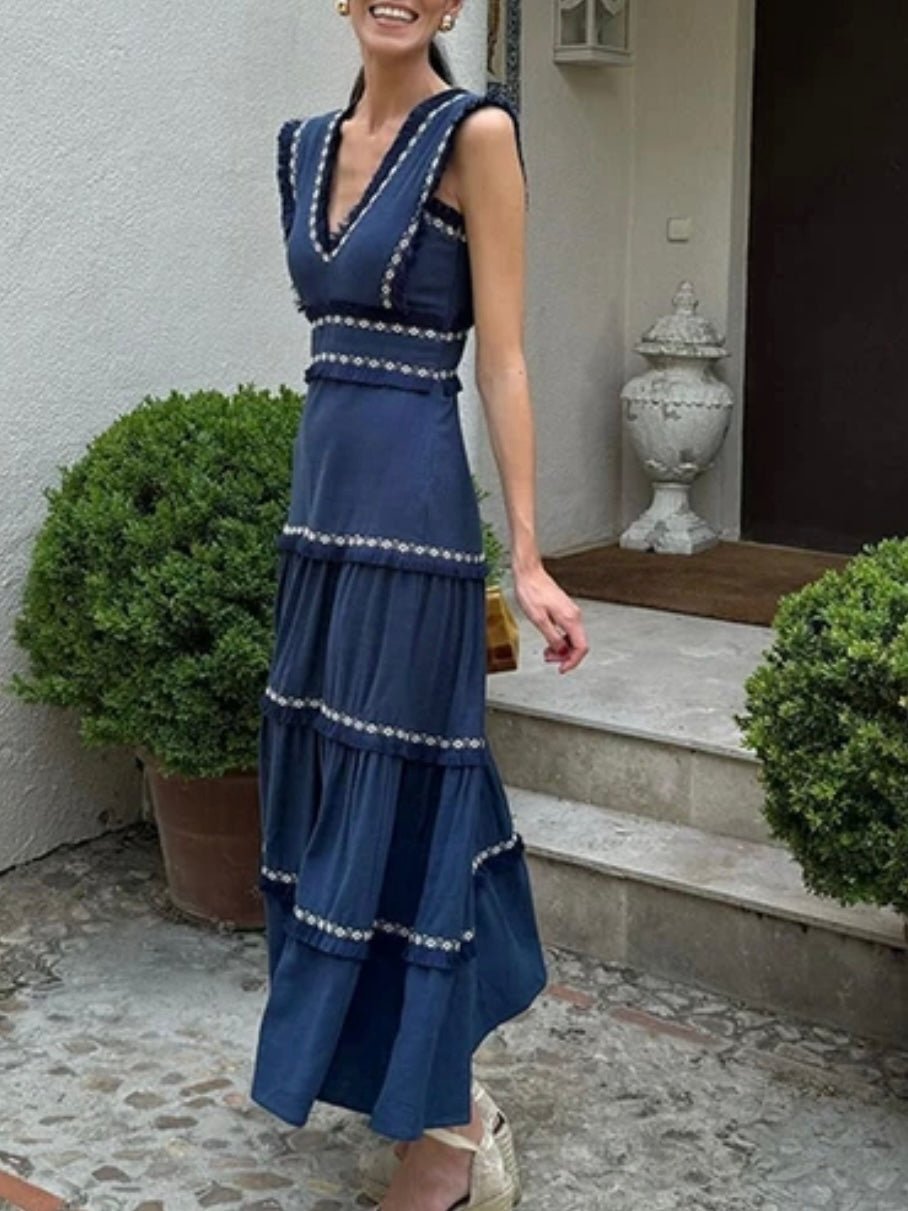 Blue casual maxi dress - Wapas