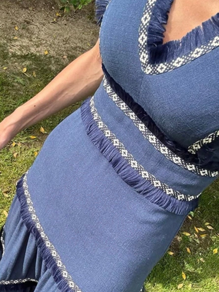 Blue casual maxi dress - Wapas