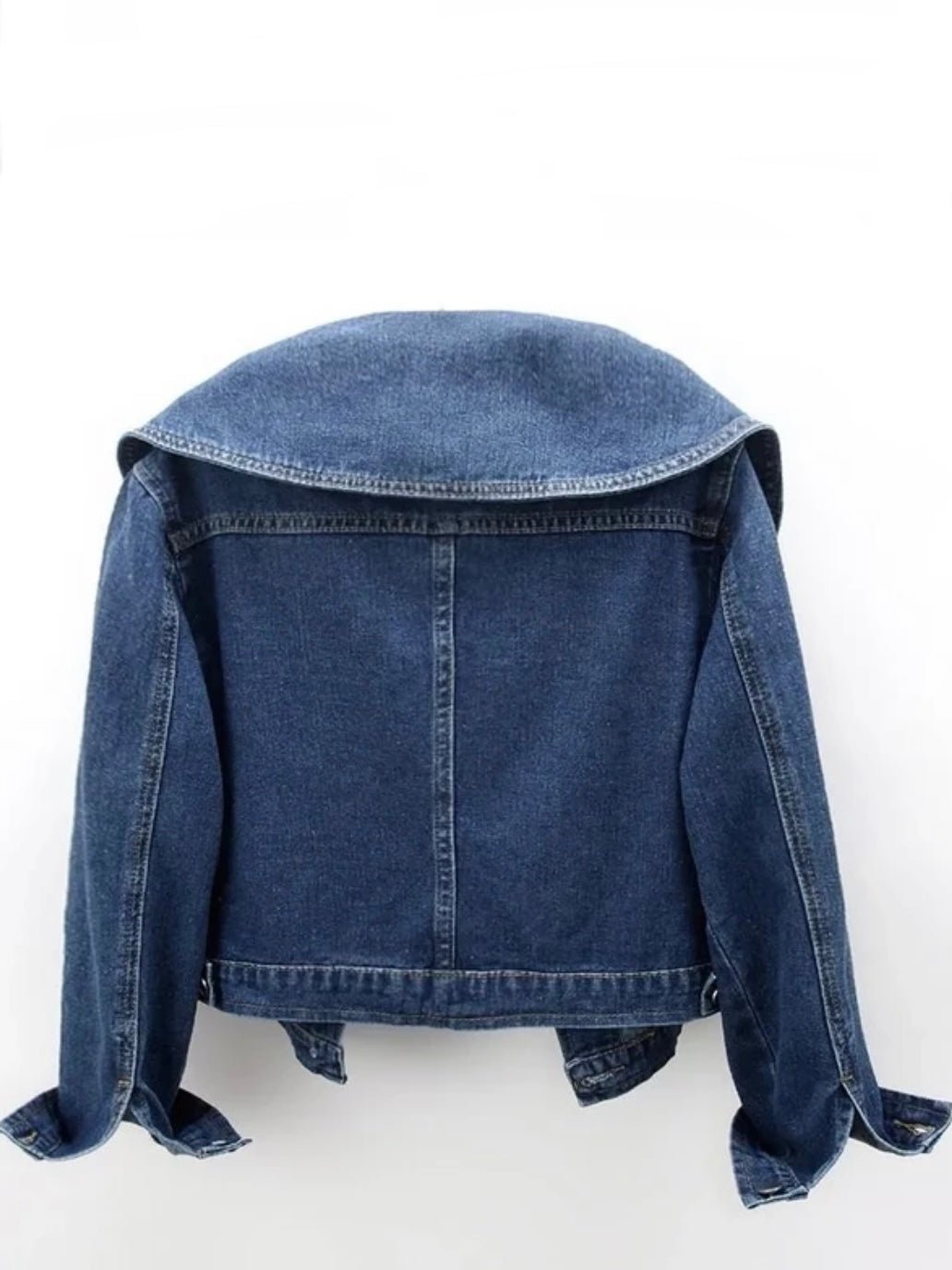 Dark blue jeans big neck jacket - Wapas