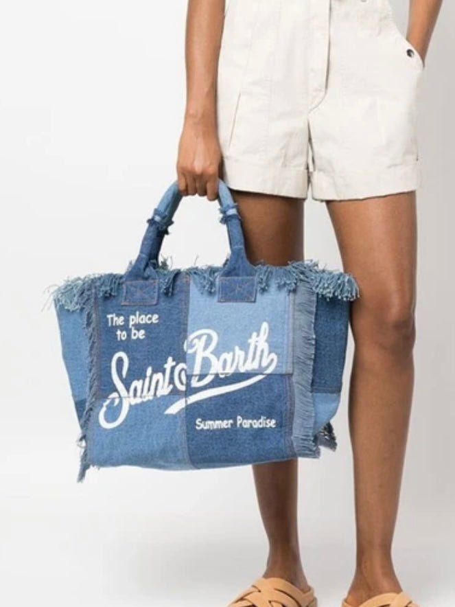 Denim big Saint Barts boho handbag - Wapas