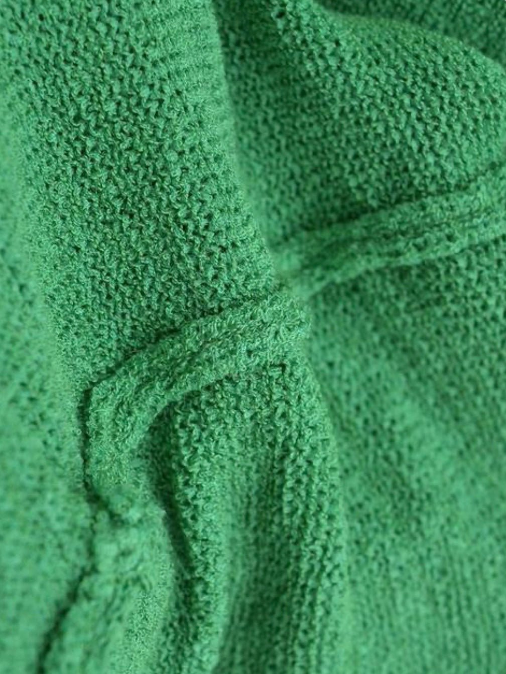 Emerald green knitted maxi dress - Wapas