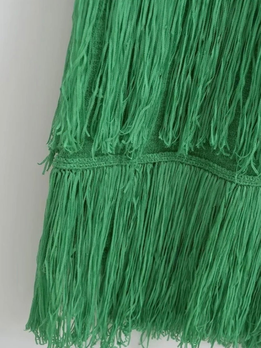 Emerald green knitted maxi dress - Wapas