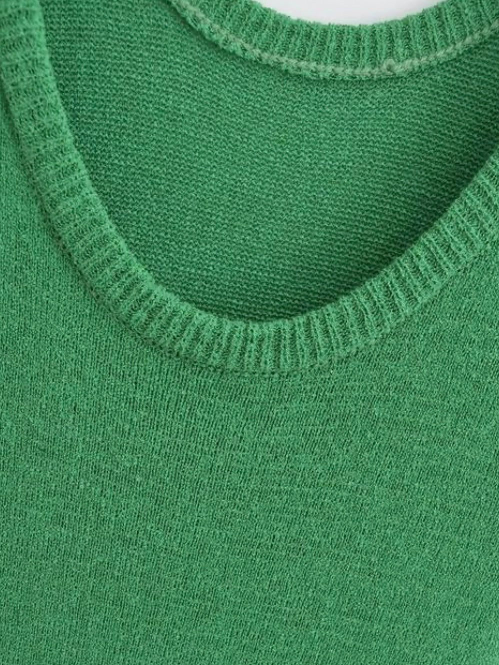 Emerald green knitted maxi dress - Wapas