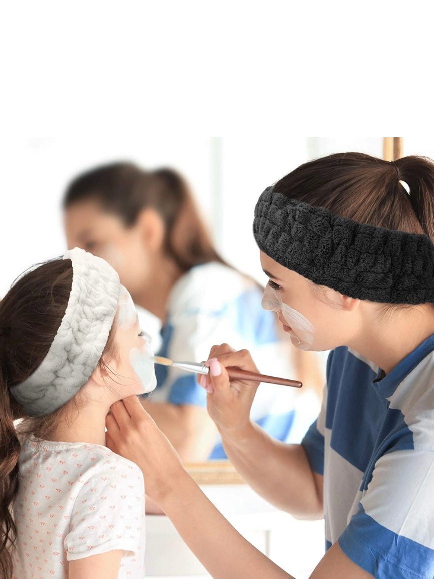 Gray, black and white padded facial headband - Wapas