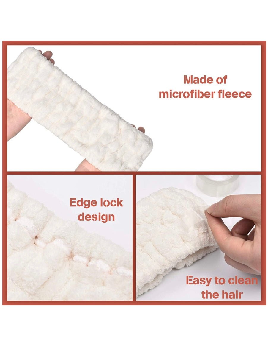 Gray, black and white padded facial headband - Wapas