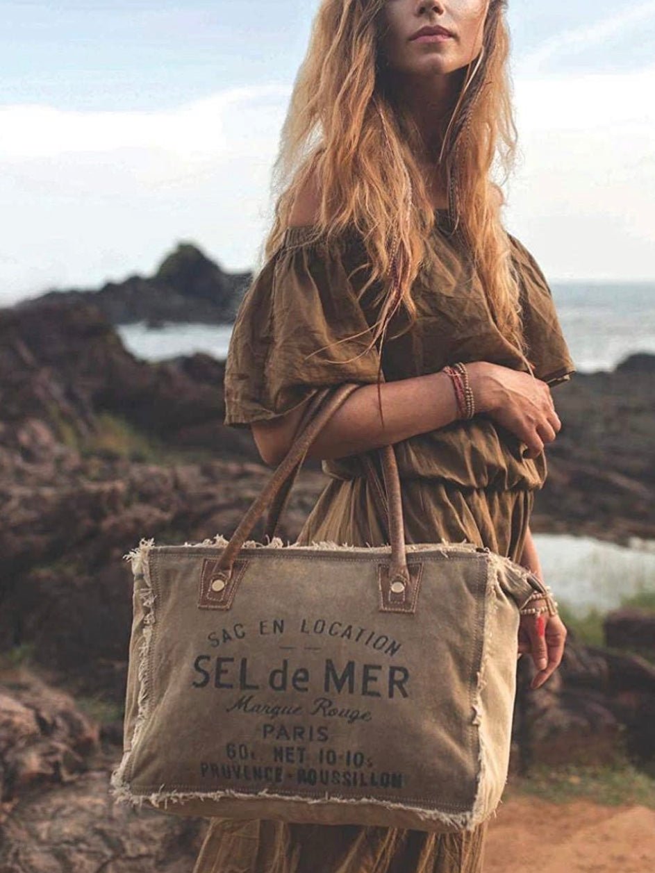 Khaki canvas bag - Wapas