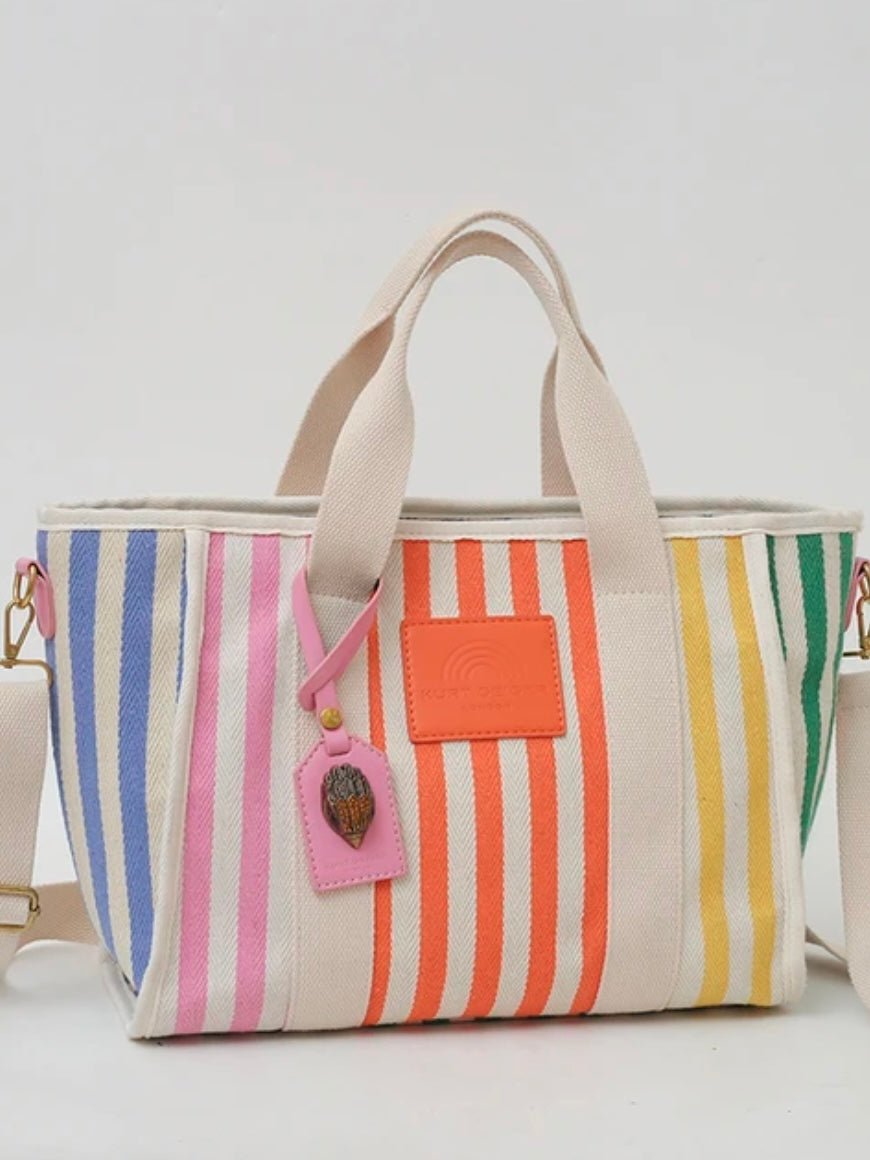 Multicolored stripes boho handbag - Wapas