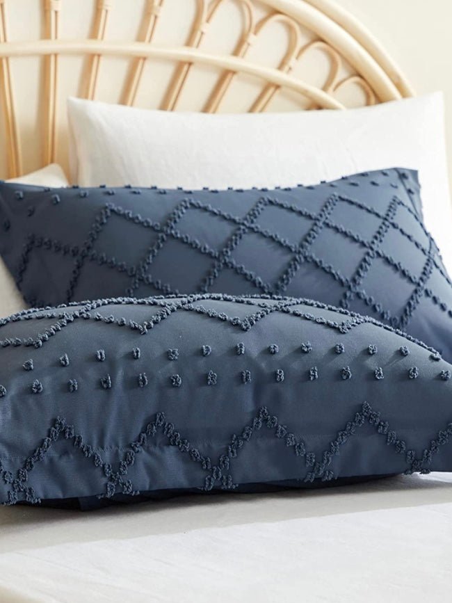 Navy blue shabby chic duvet cover set - Wapas