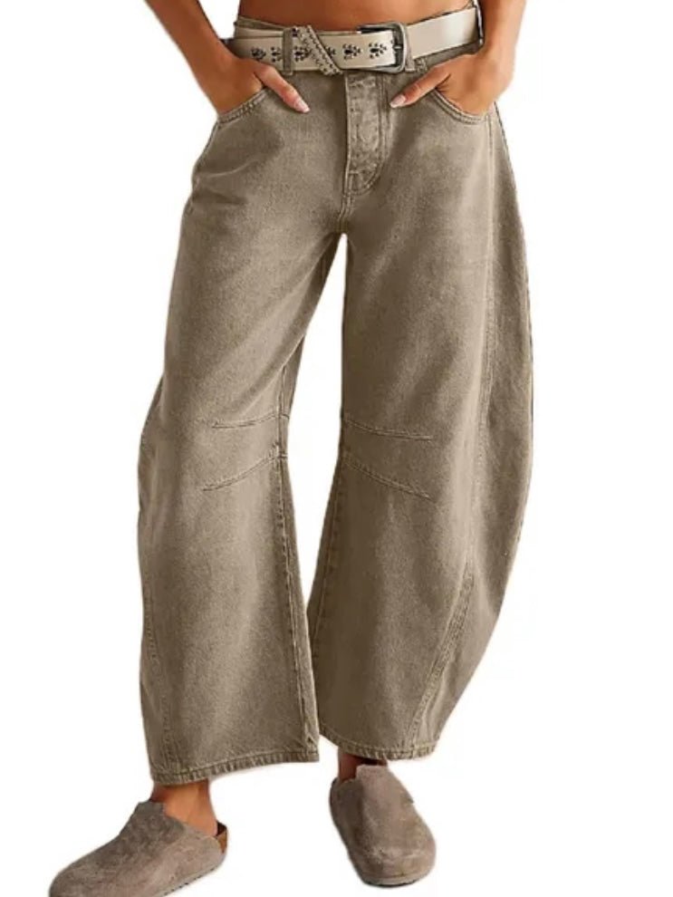 Oversized beige baggy jeans - Wapas