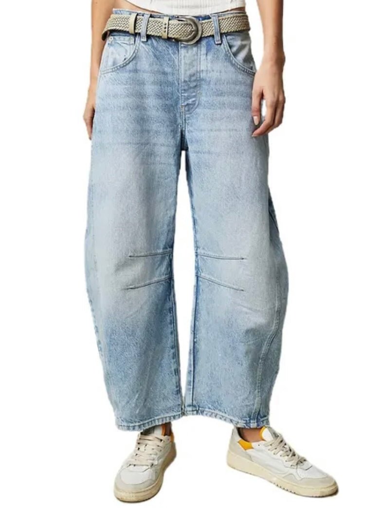 Oversized light blue baggy jeans - Wapas
