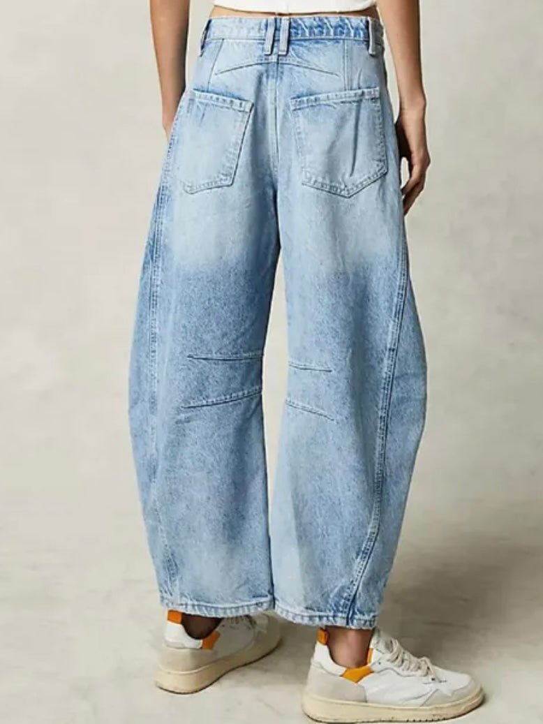 Oversized light blue baggy jeans - Wapas