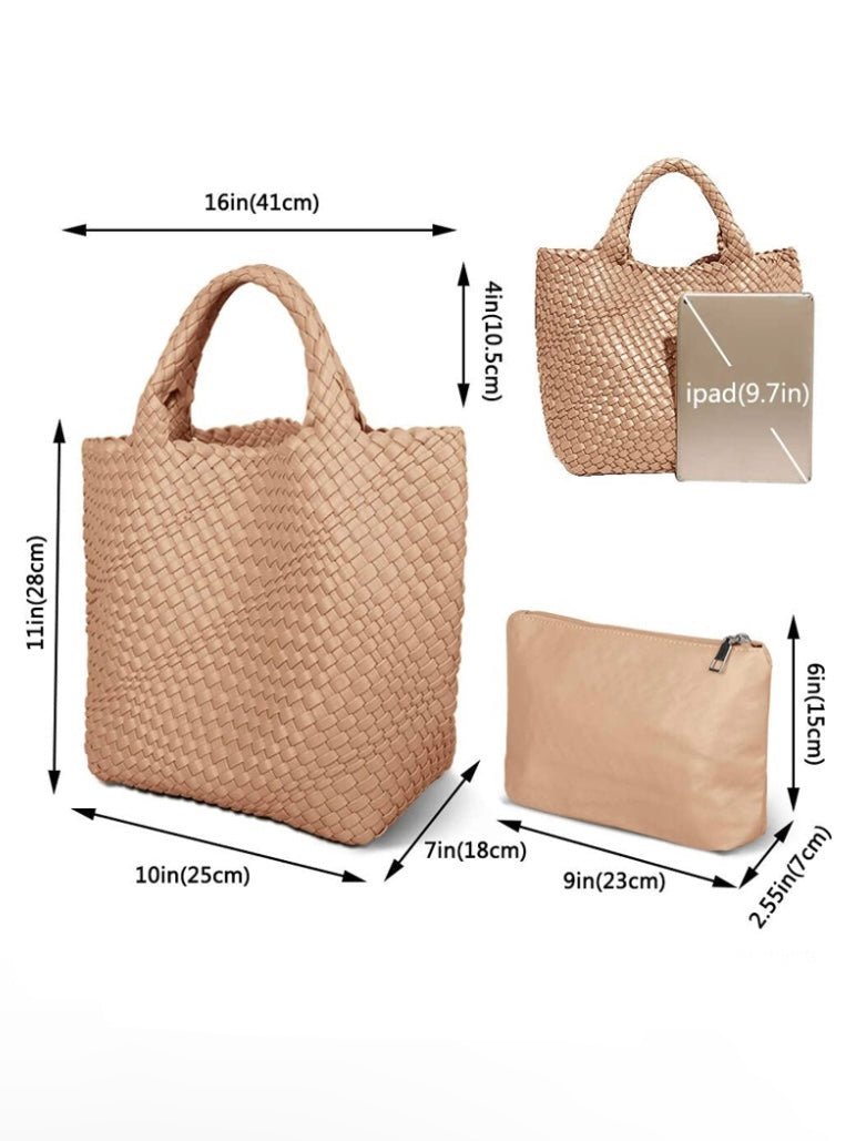 Peach faux leather boho handbag - Wapas