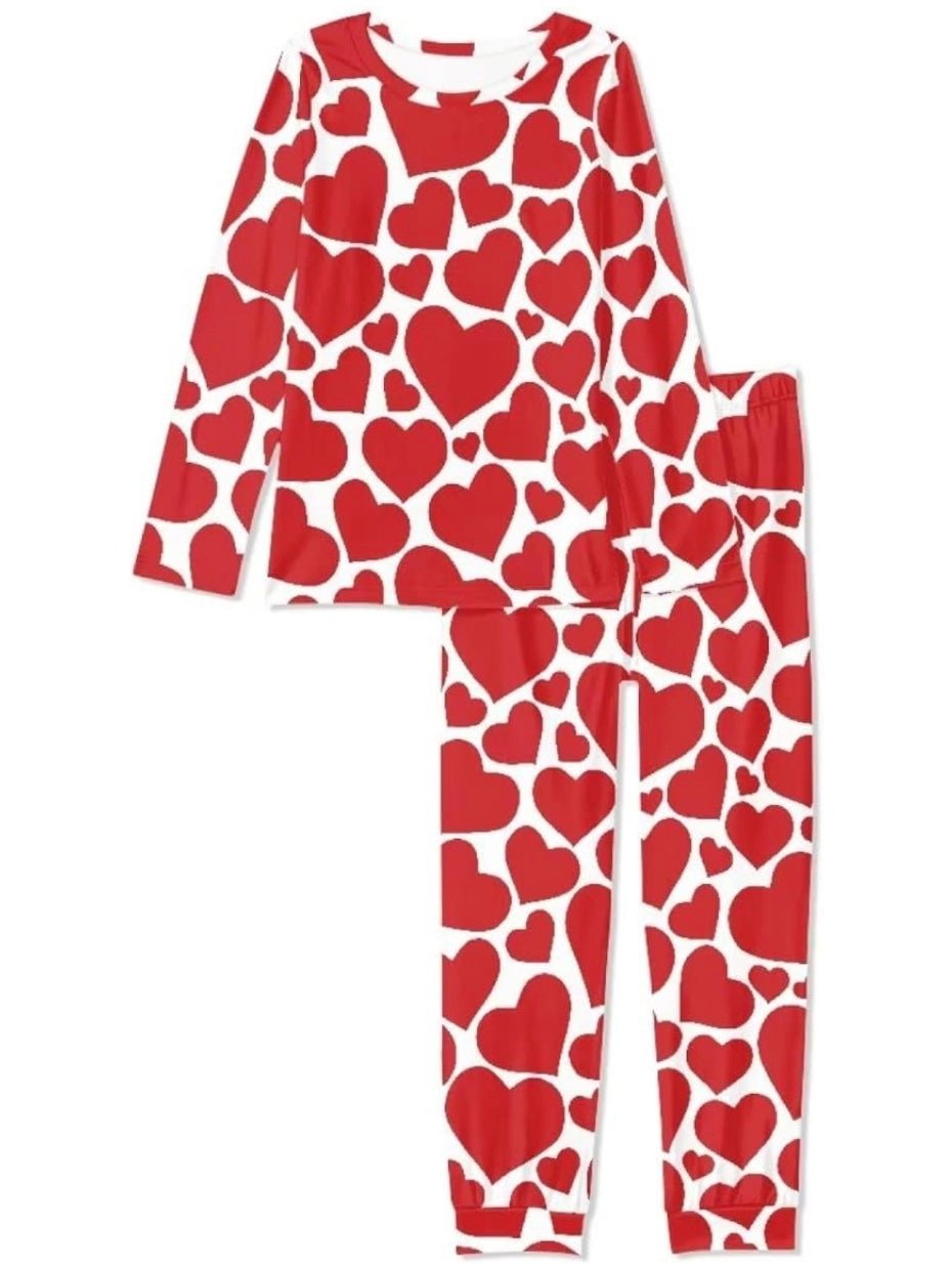Red hearts pijama set - Wapas