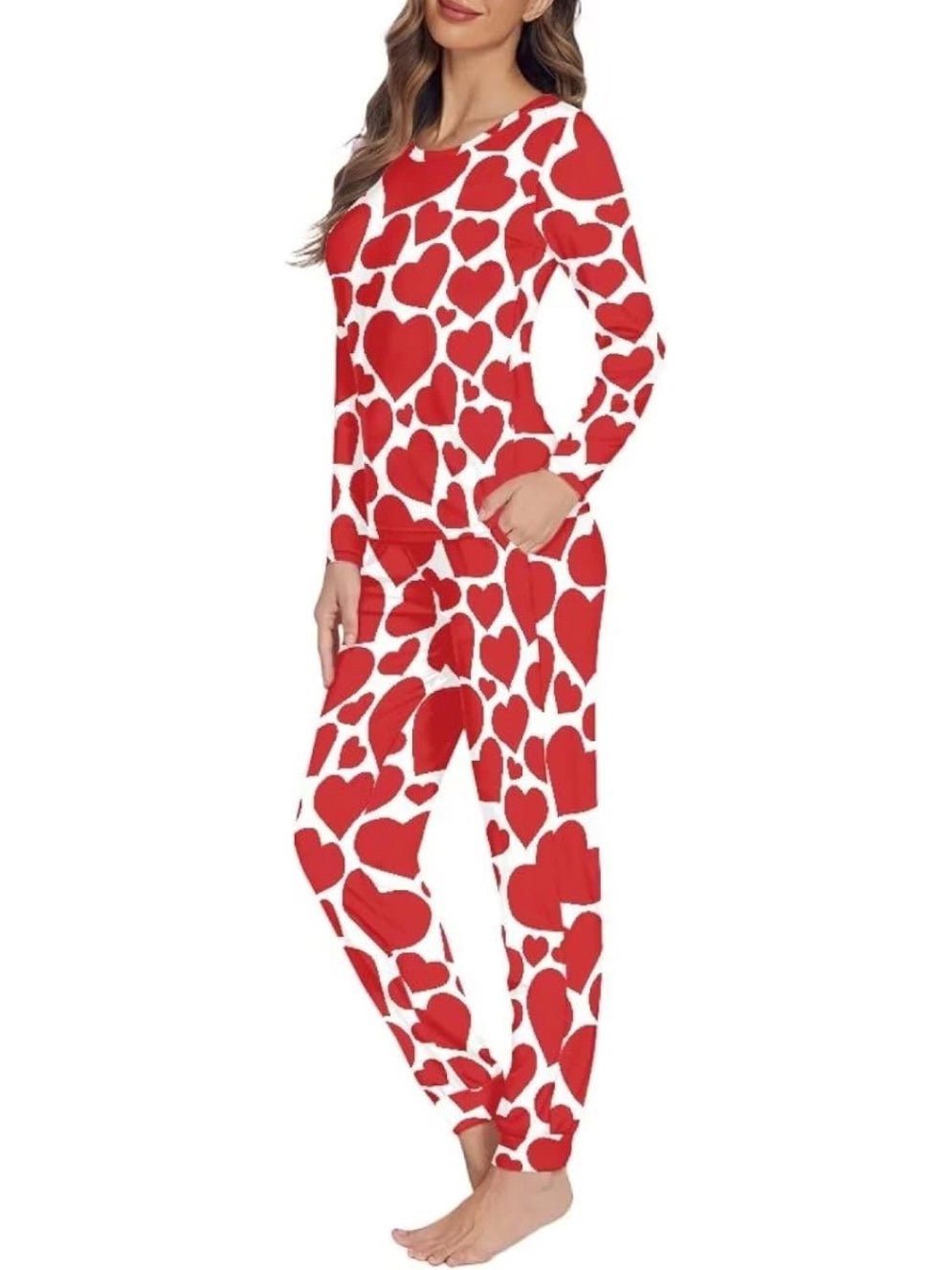 Red hearts pijama set - Wapas