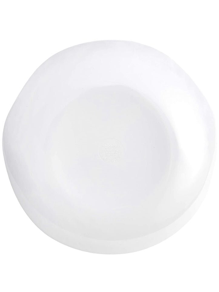 Set of 12 pieces white stone melamine tableware - Wapas