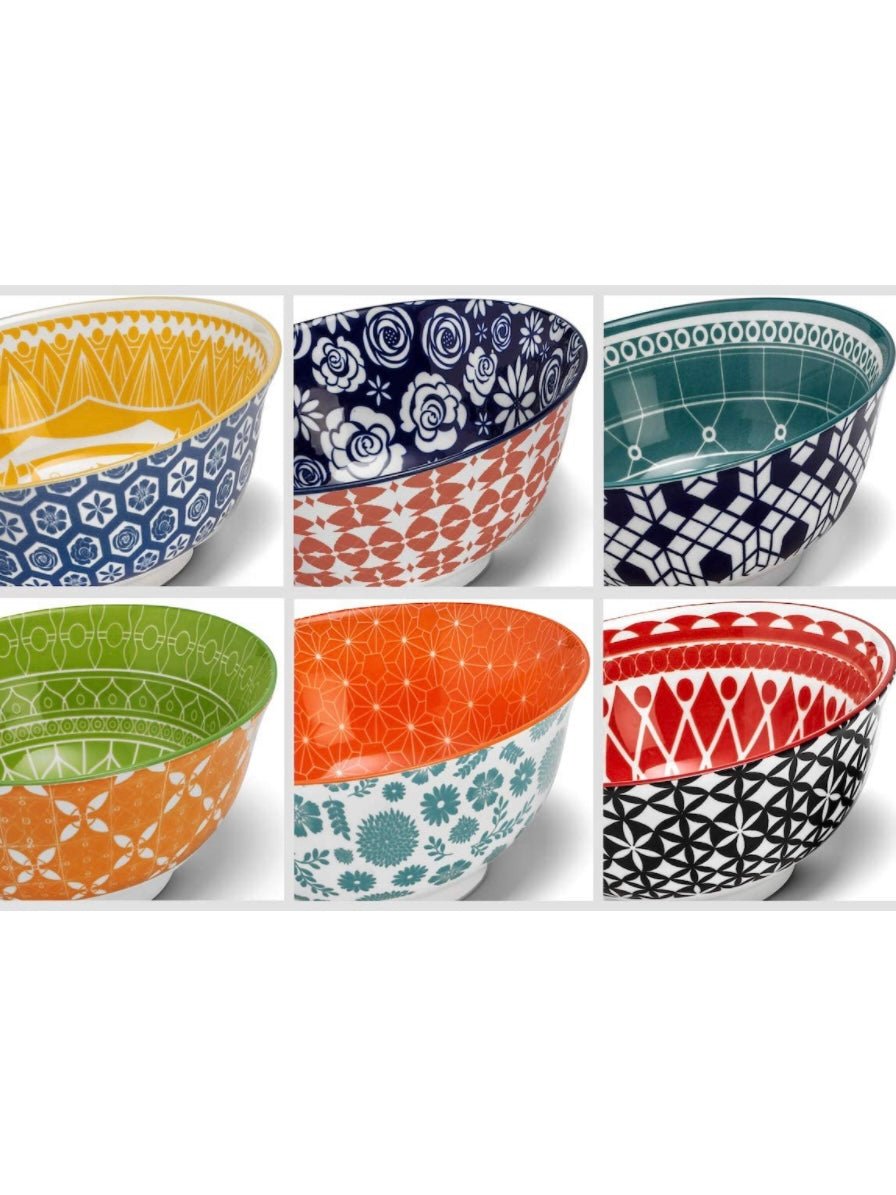 Set of 6 multicolored ceramic bowls - Wapas
