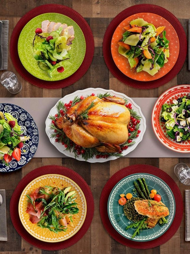 Set of 6 multicolored dinner plates - Wapas