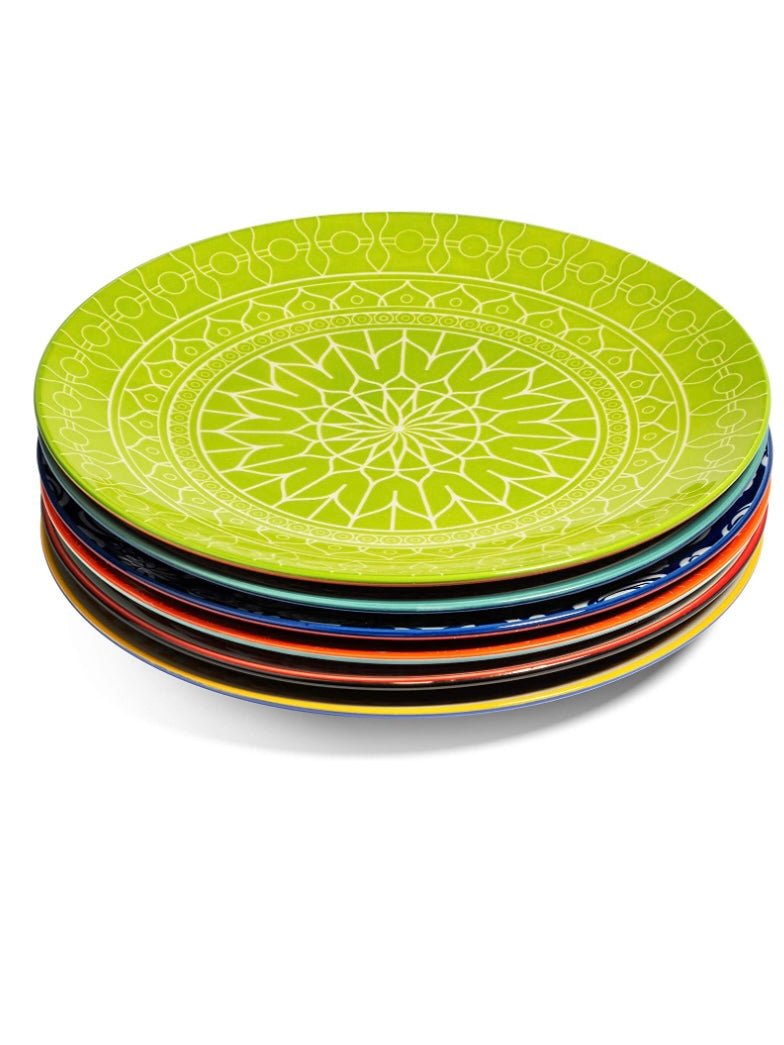 Set of 6 multicolored dinner plates - Wapas