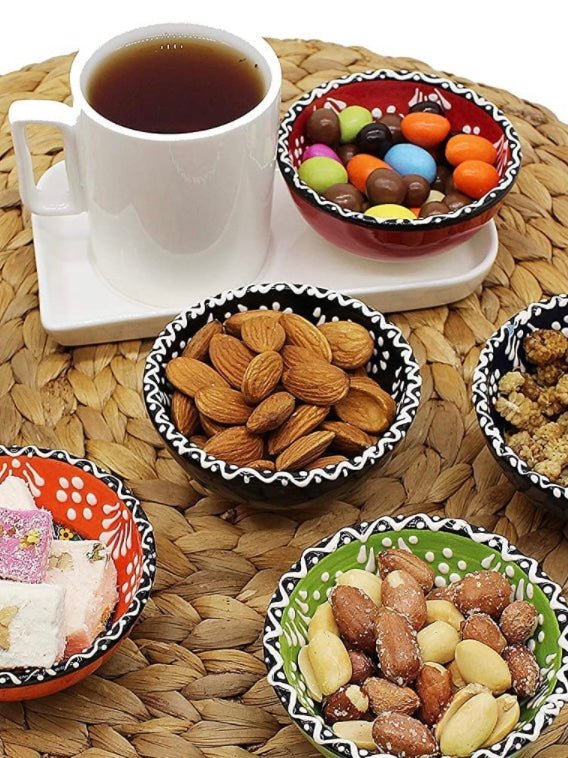 Set of 6 Turkish style multicolored ceramic bowls - Wapas