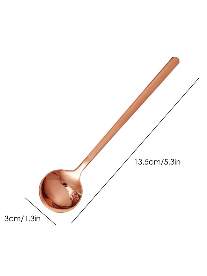 Set of 8 mini spoons rose gold modern cutlery - Wapas
