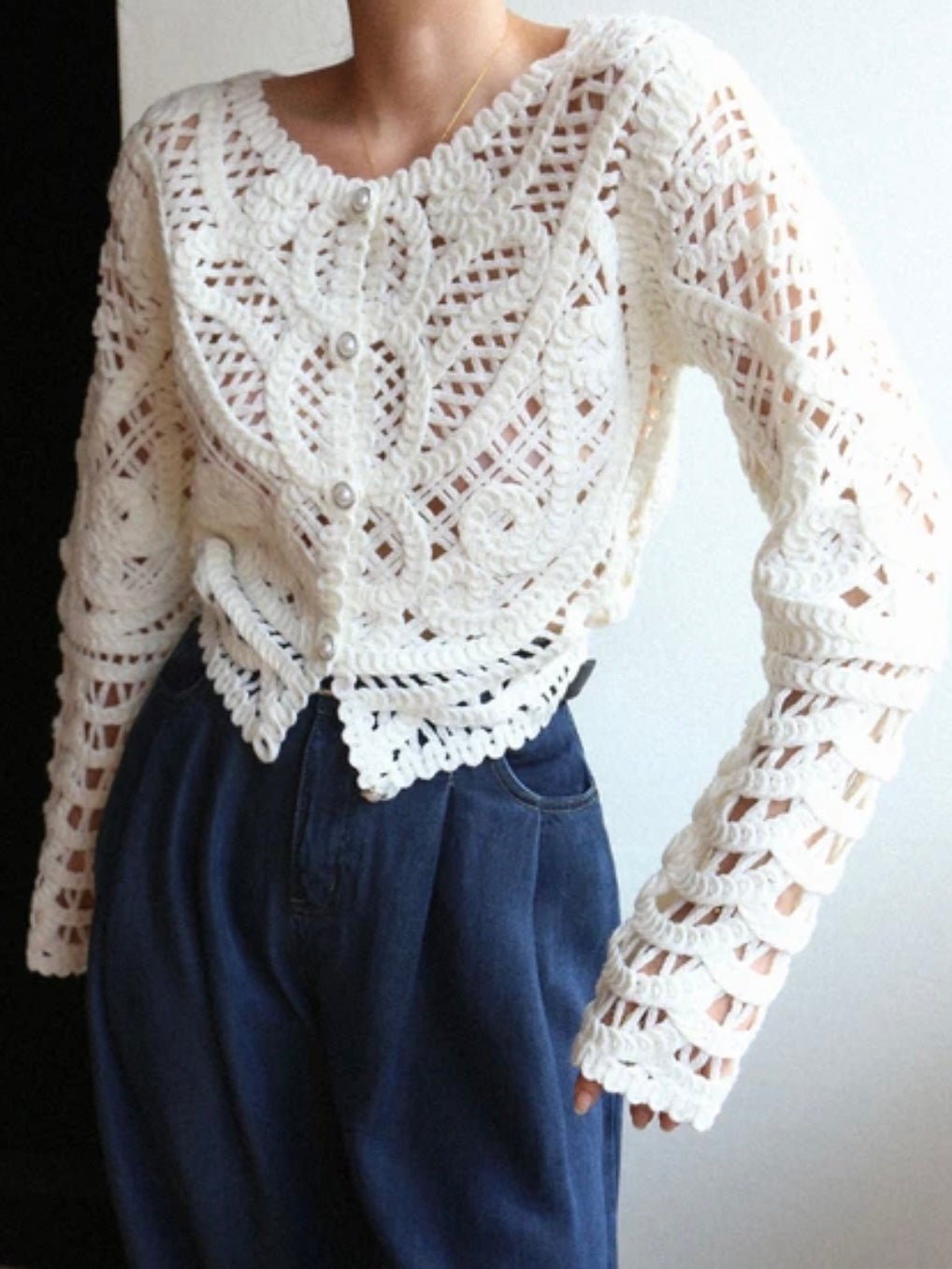 White knitted sweater - Wapas