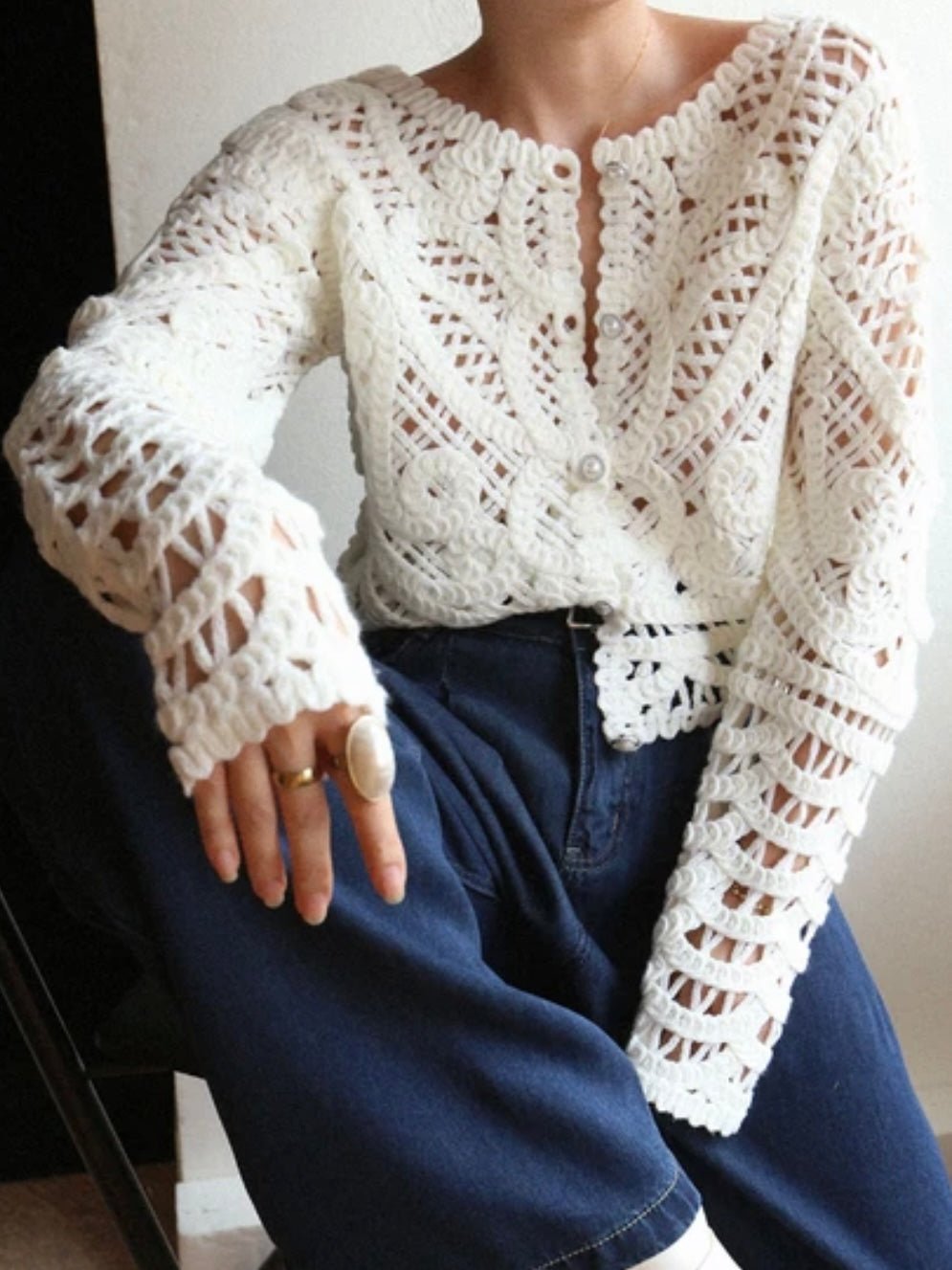 White knitted sweater - Wapas