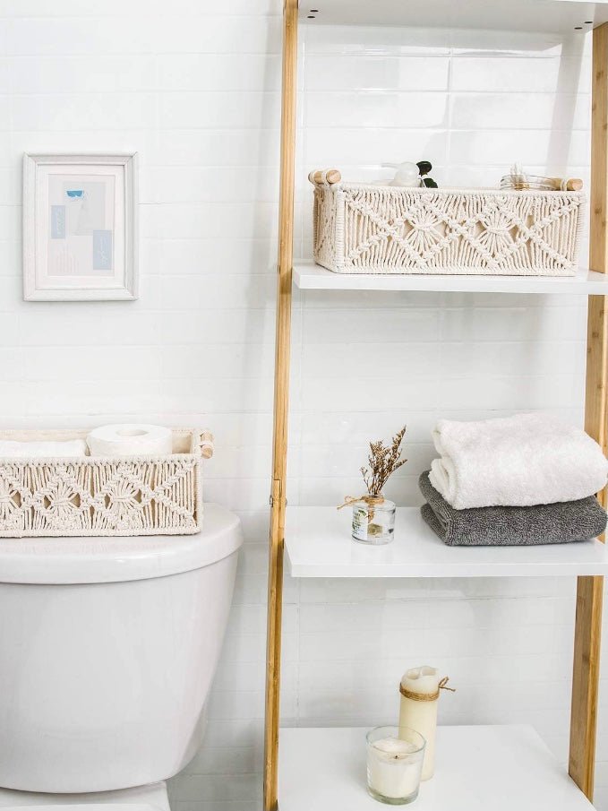 White macrame boxes. Set of 2 - Wapas