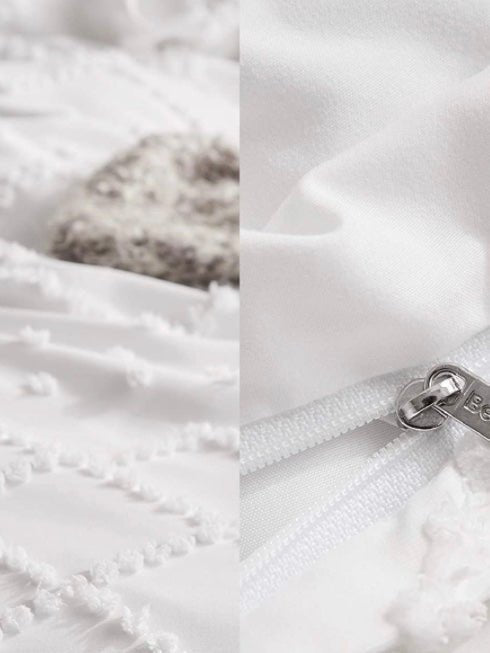 White shabby chic duvet cover set - Wapas