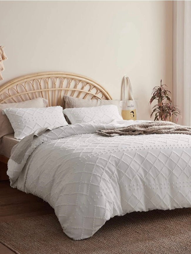 White shabby chic duvet cover set - Wapas