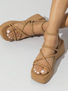 Camel thong sandals
