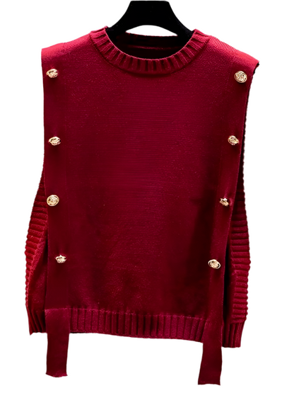 Solid colors sleeveless sweater pullover