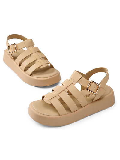 Beige Roman polyurethane sandals