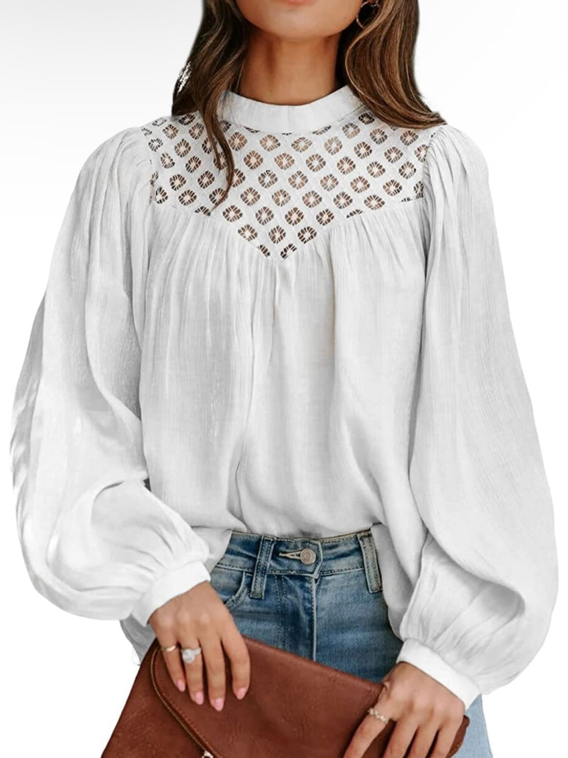 White lace blouse top