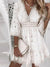 White boho tassels mini dress