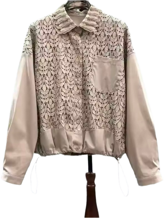 Beige lace shirt