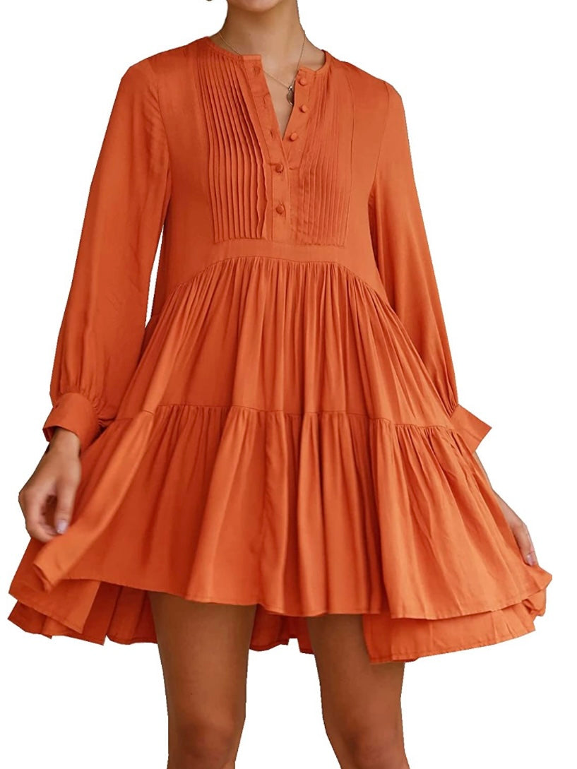 Orange short dress