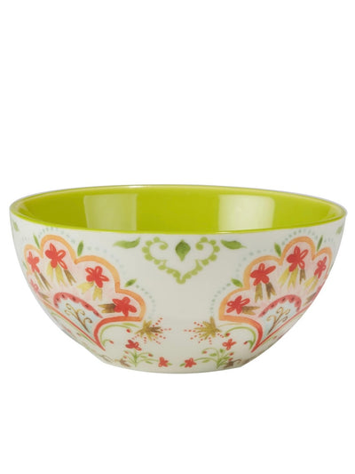 Set of 6 multicolored ceramic bowls