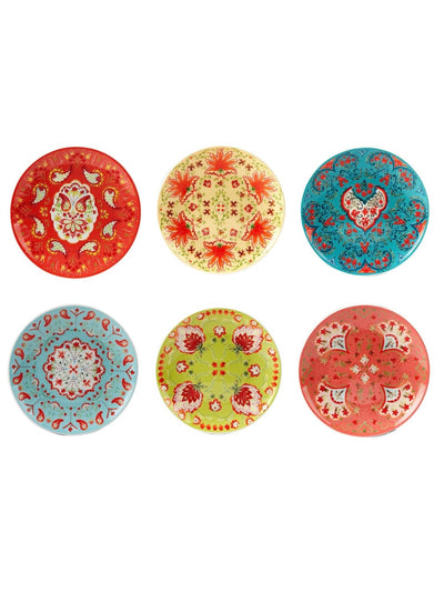 Set of 6 handmade ceramic plates