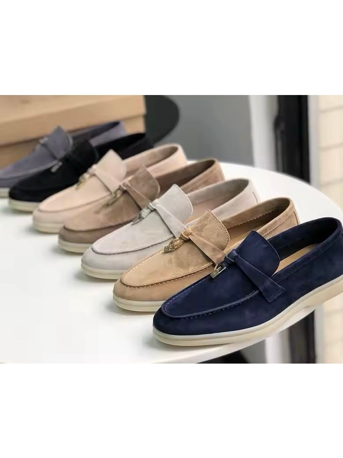 Slip on loafers moccasins shoes