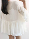 Off white bishops sleeves blouse
