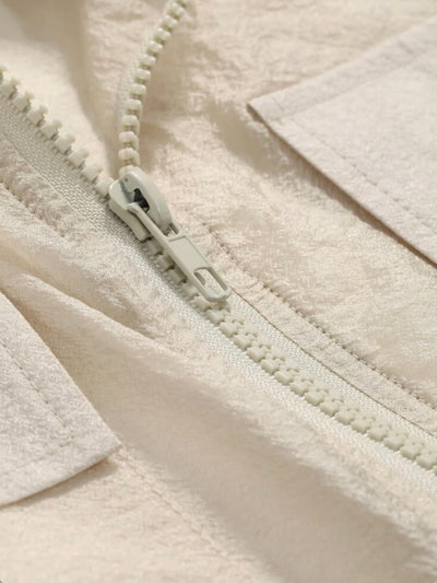 Beige athleisure jacket