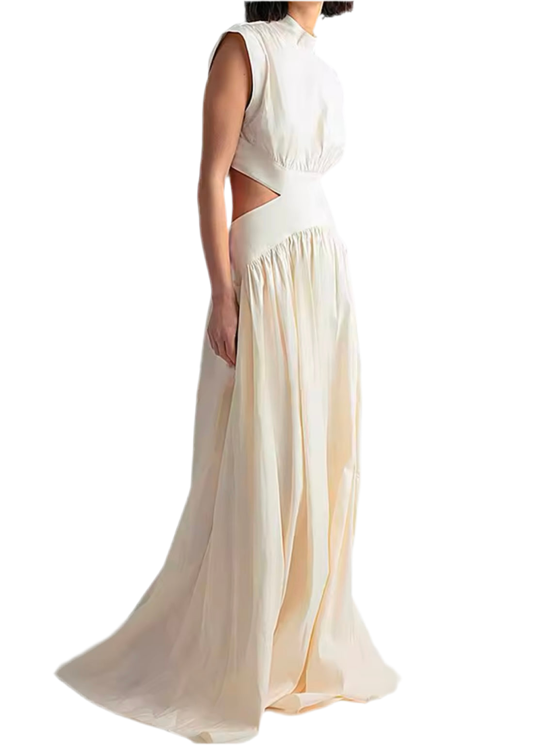 White cutout maxi dress