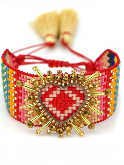 Heart braided bracelet